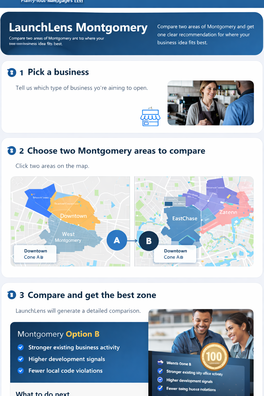 People reviewing business data